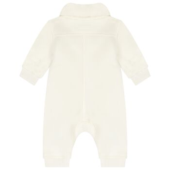 Ivory Logo Sherpa Fleece Snowsuit