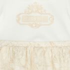 Baby Girls Ivory & Beige Whisper Barocco Dress, 1, hi-res