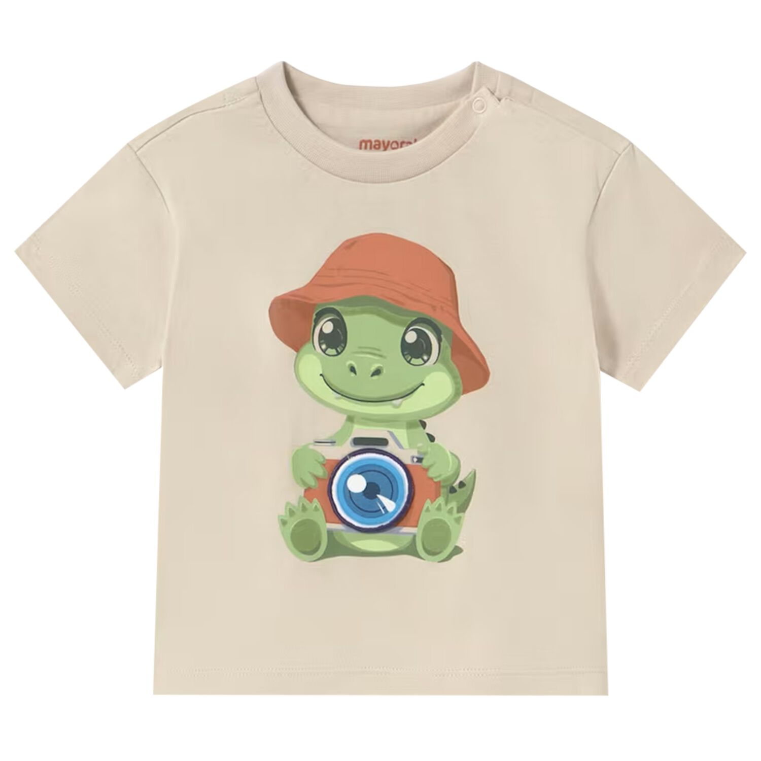 Younger Boys Beige Crocodile T-Shirt, 2, hi-res
