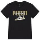 Boys Black Logo T-Shirt, 1, hi-res