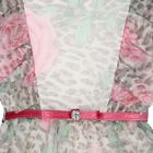 Girls Beige Leopard & Pink Rose Tulle Dress, 2, hi-res