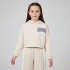 Girls Beige Hooded Tracksuit, 2, hi-res