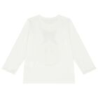 Boys Ivory Horse Logo Long Sleeve Top, 1, hi-res