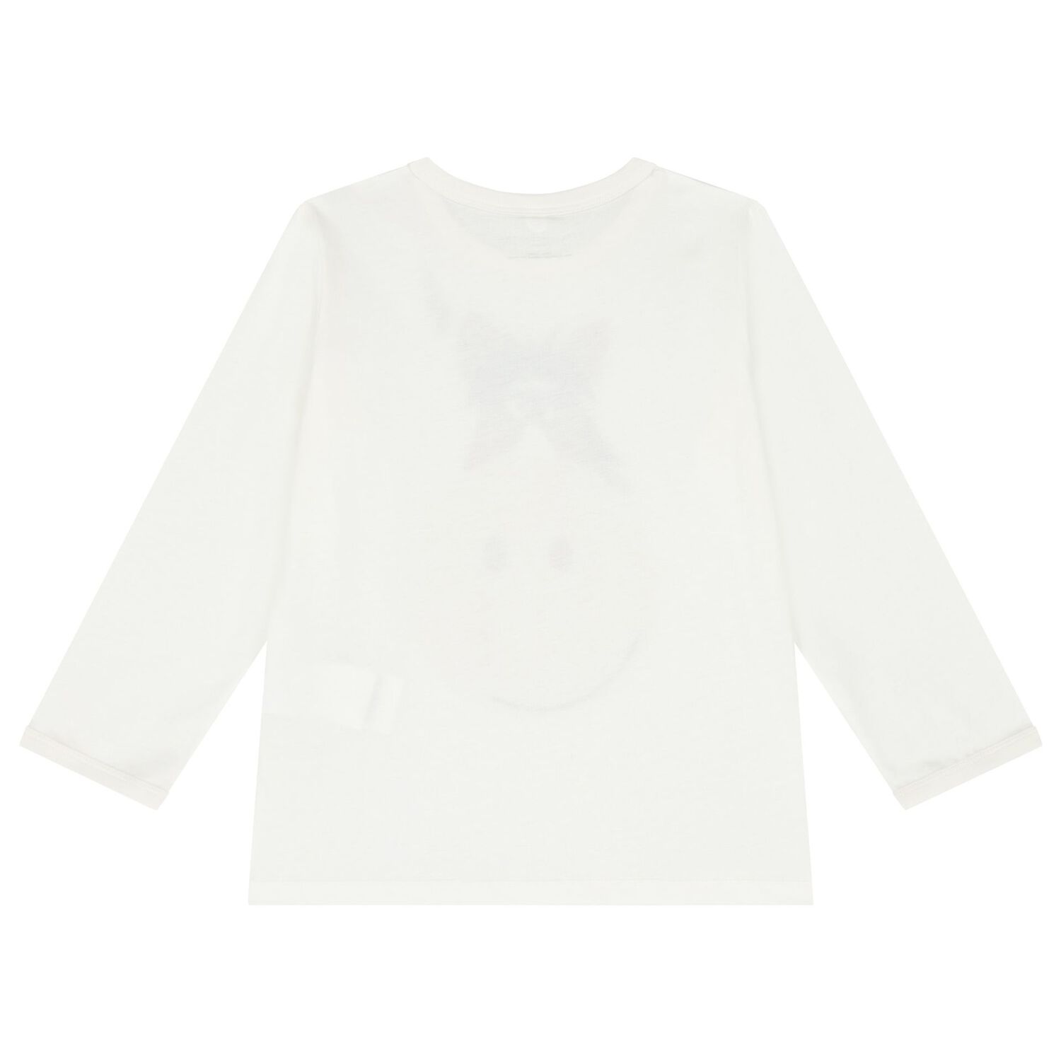 Boys Ivory Horse Logo Long Sleeve Top, 1, hi-res