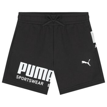 Boys Black Logo Shorts