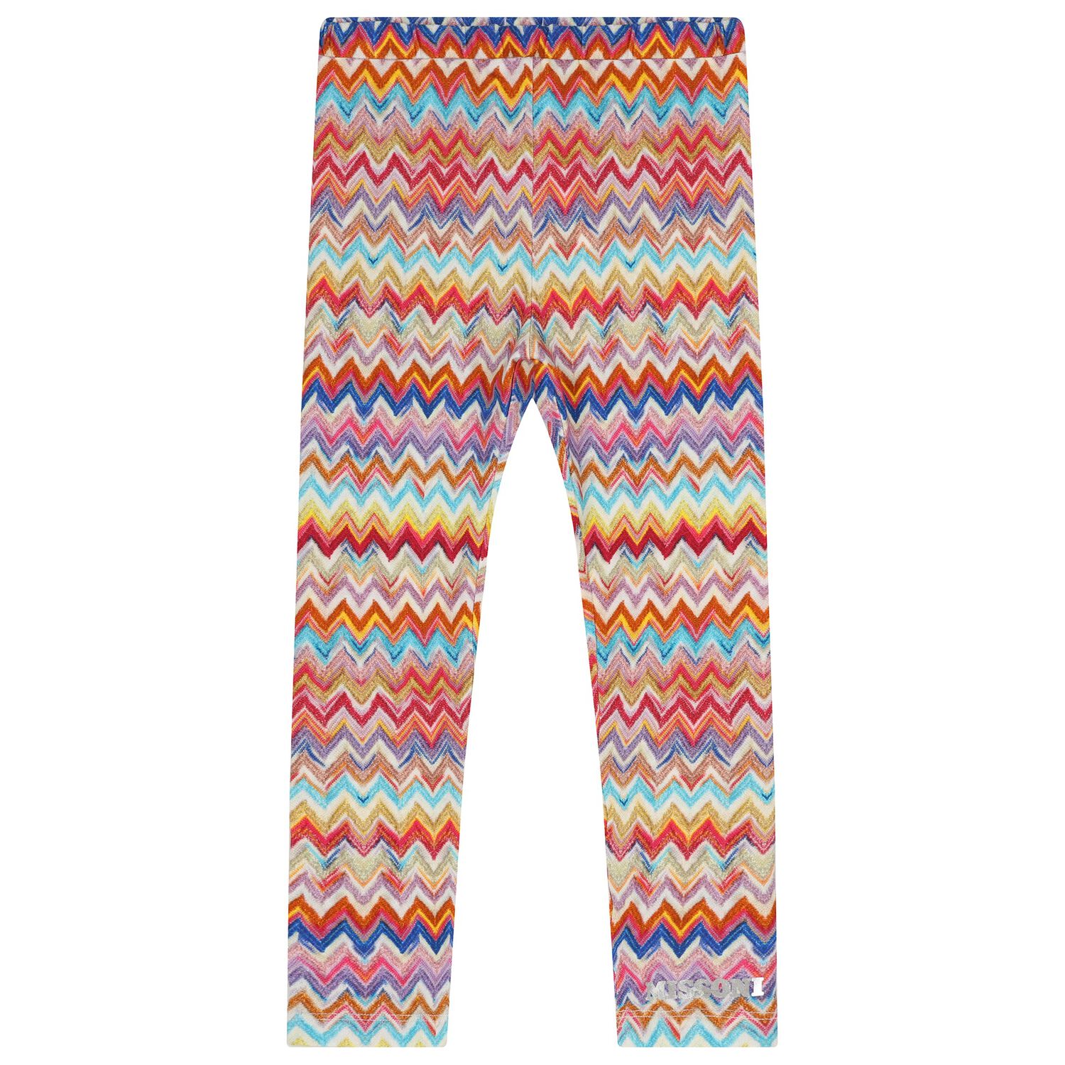 Girls Multi-Coloured Zig Zag Leggings, 1, hi-res