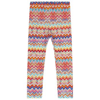 Girls Multi-Coloured Zig Zag Leggings