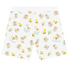 Ivory Teddy Bear Logo Shorts Set, 2, hi-res