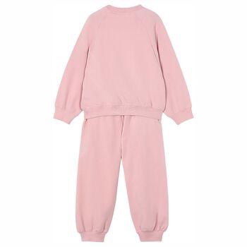 Girls Pink Strawberry Tracksuit