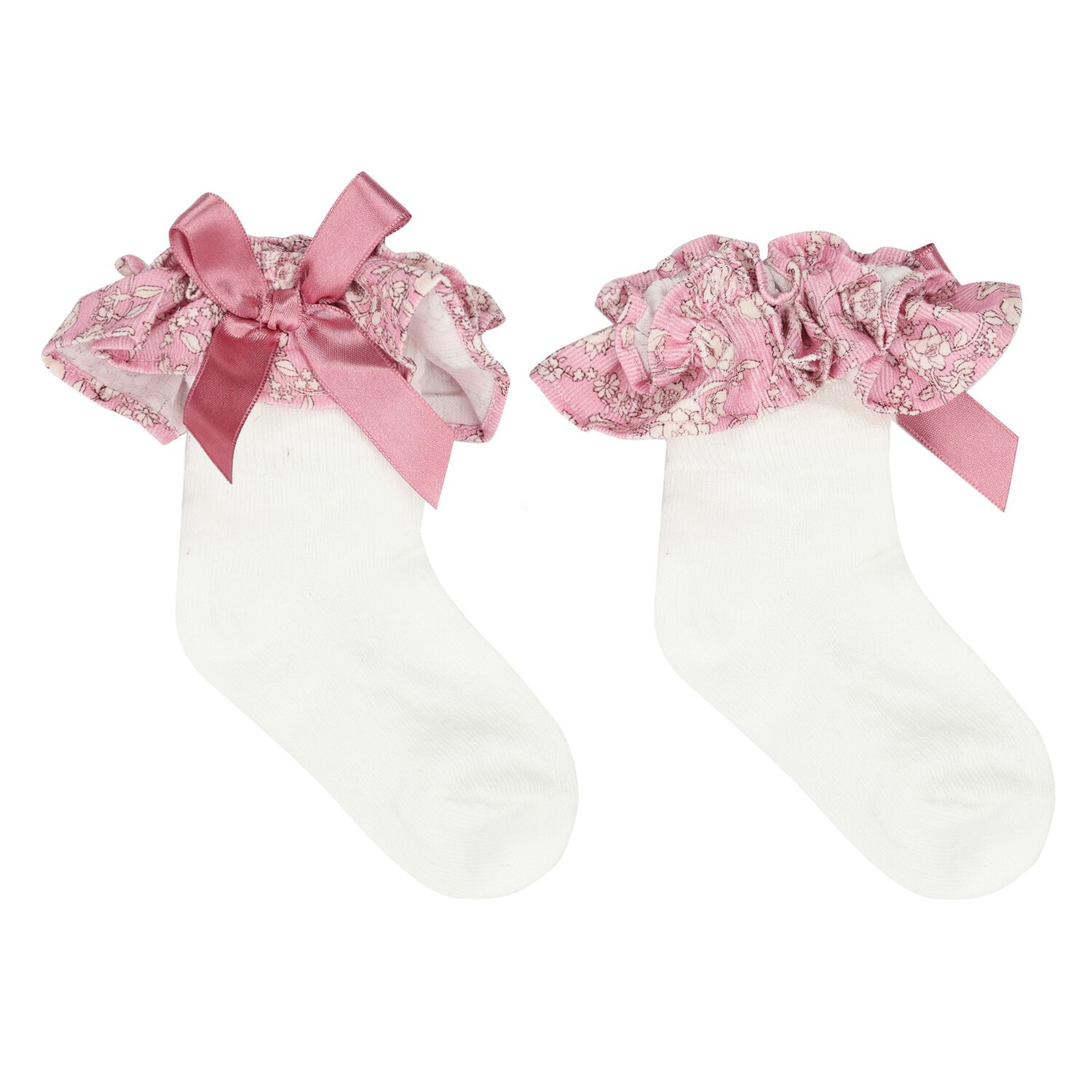 Baby Girls Floral Liberty Socks, 1, hi-res