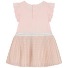 Younger Girls Pink Logo Dress, 1, hi-res