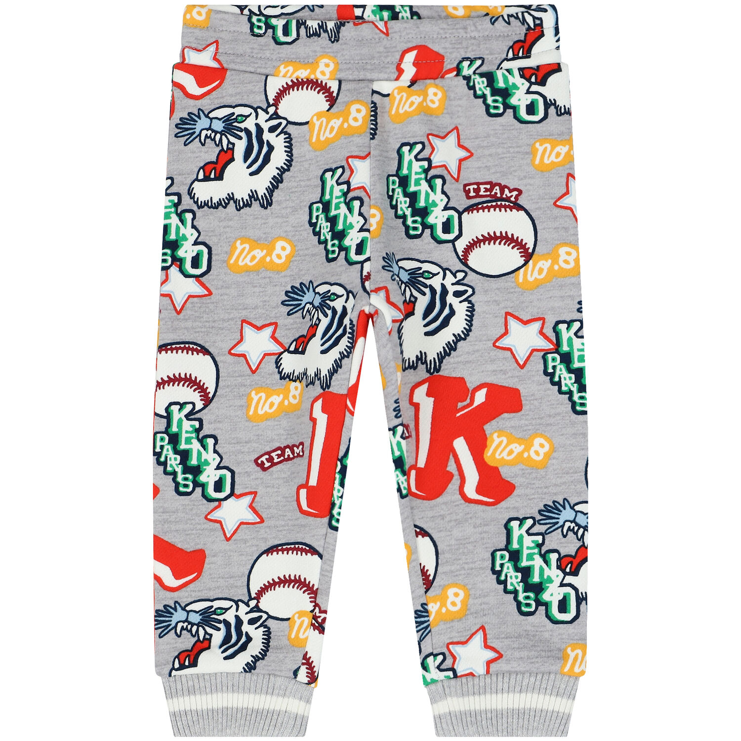 Younger Boys Grey Varsity Tiger & Logo Tracksuit, 1, hi-res image number null