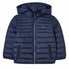 Boys Navy Blue Puffer Jacket, 1, hi-res