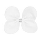 Girls White Bow Hair Clip, 1, hi-res