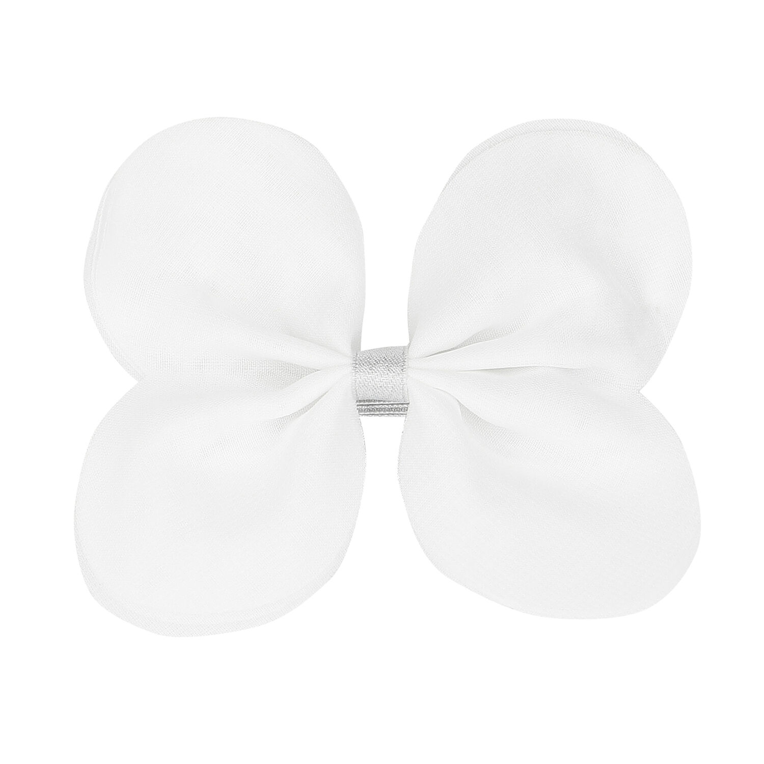 Girls White Bow Hair Clip, 1, hi-res image number null