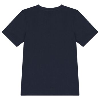 Boys Navy Blue Logo T-Shirt