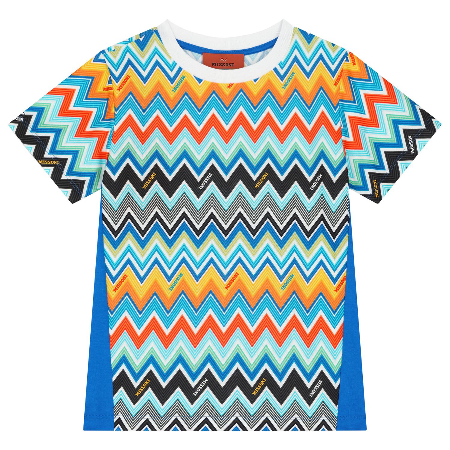 Boys Multi-Coloured Zig Zag T-Shirt, 1, hi-res image number null