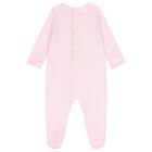 Baby Girls Pink Teddy Bear Babygrow, 2, hi-res