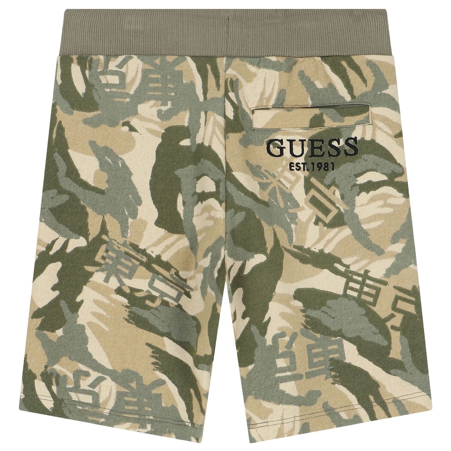 Boys Beige Logo Shorts, 1, hi-res