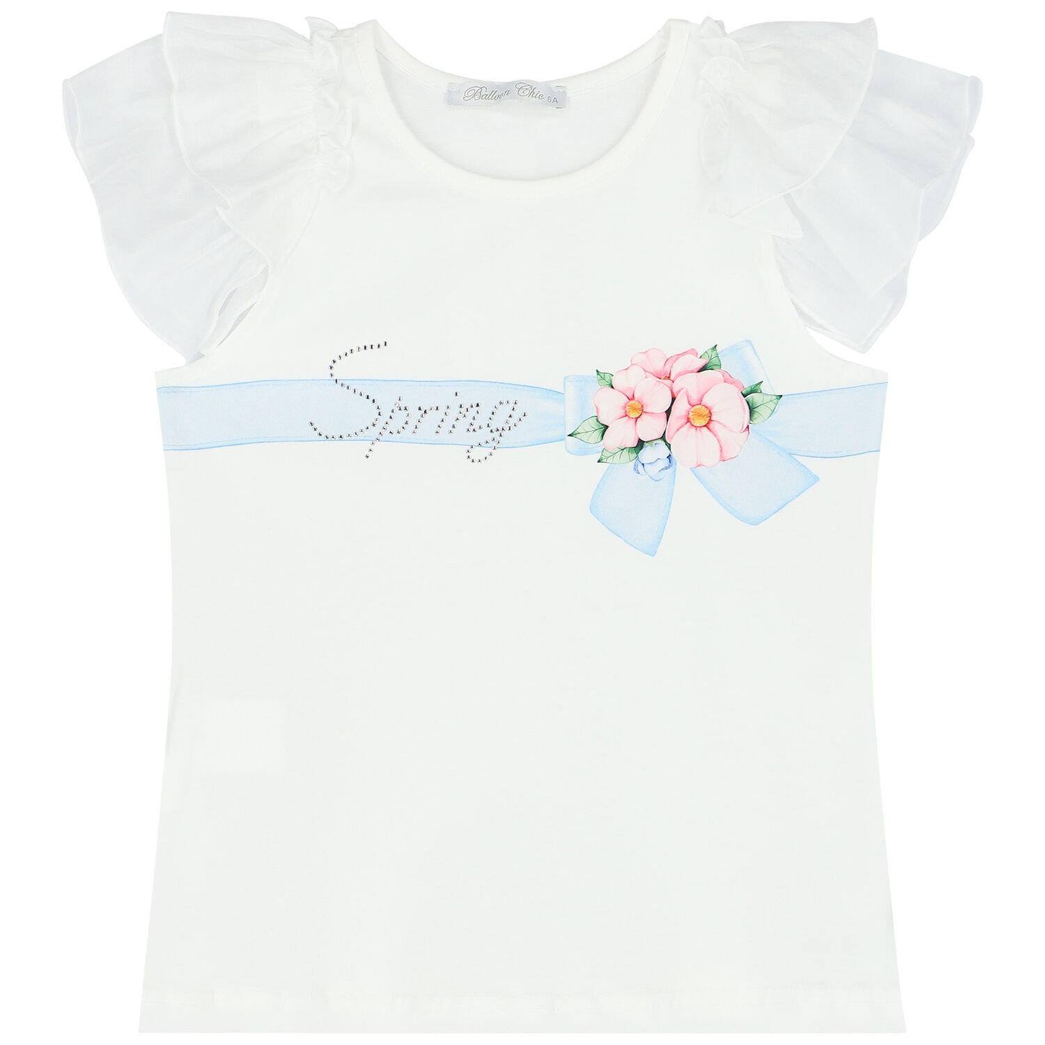 Girls Ivory & Pink Floral Skirt Set, 1, hi-res