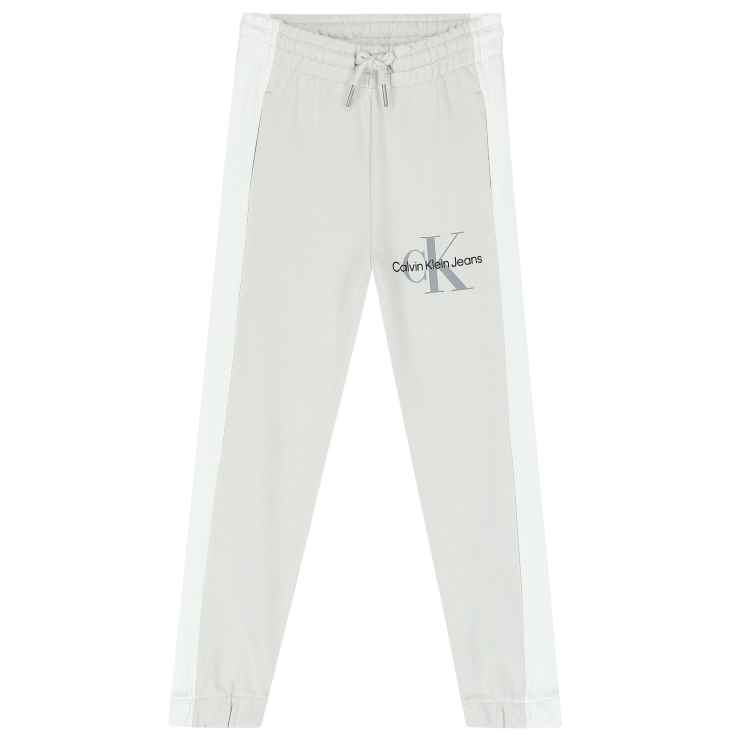 Boys White & Grey Logo Joggers, 1, hi-res image number null