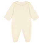 Baby Girls Ivory Logo Babygrow, 1, hi-res