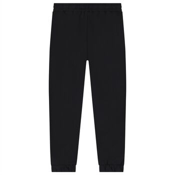 Boys Black Embroidered Logo Joggers