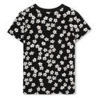 Girls Black Logo Floral T-Shirt, 1, hi-res
