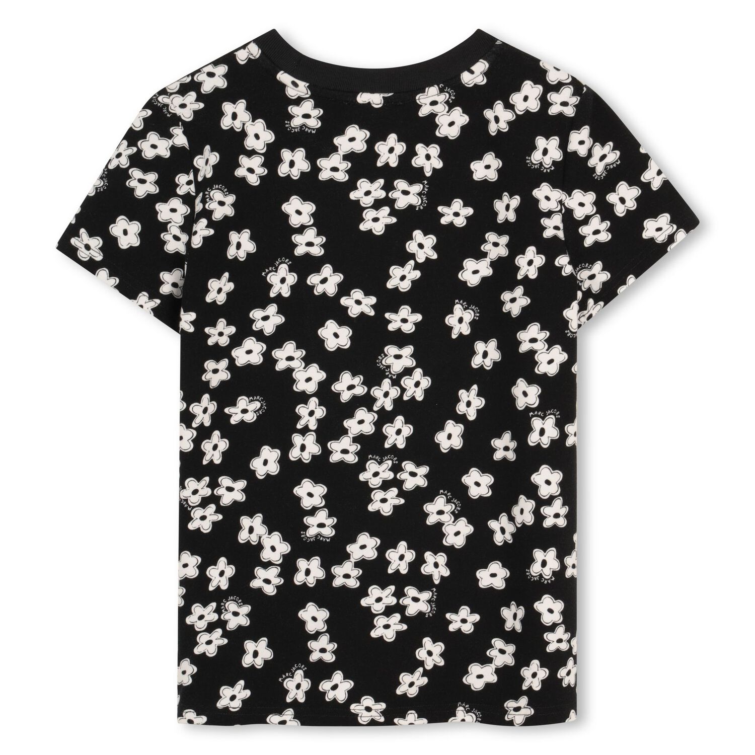 Girls Black Logo Floral T-Shirt, 1, hi-res