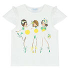 Girls White Sequin T-Shirt, 1, hi-res