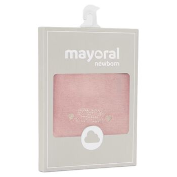 Baby Girls Pink & White Bunny Bibs ( 2-Pack )