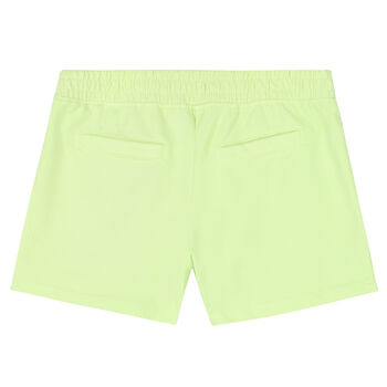 Girls Green Logo Shorts