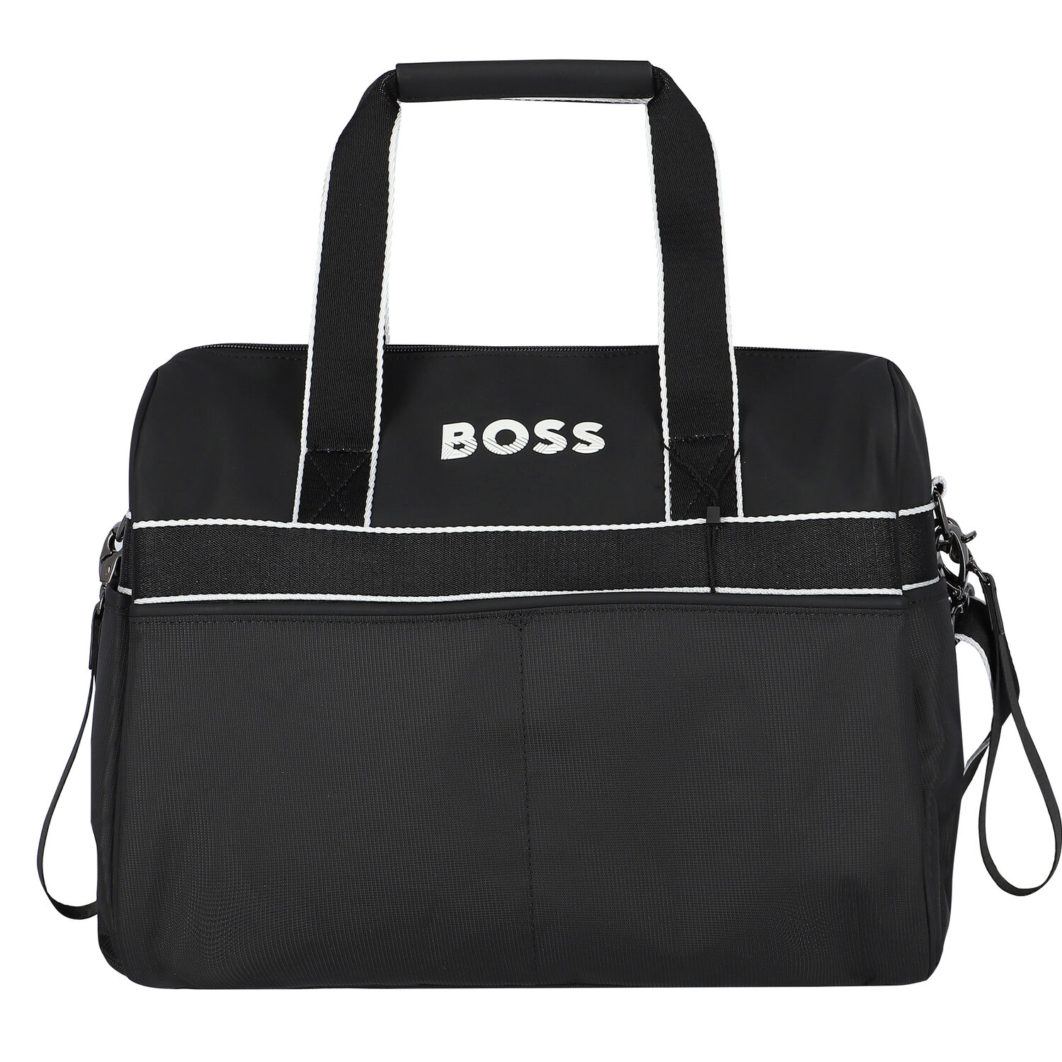 Black Logo Baby Changing Bag, 1, hi-res