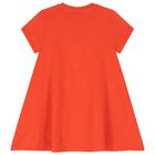 Girls Red Elephant Logo Dress, 3, hi-res