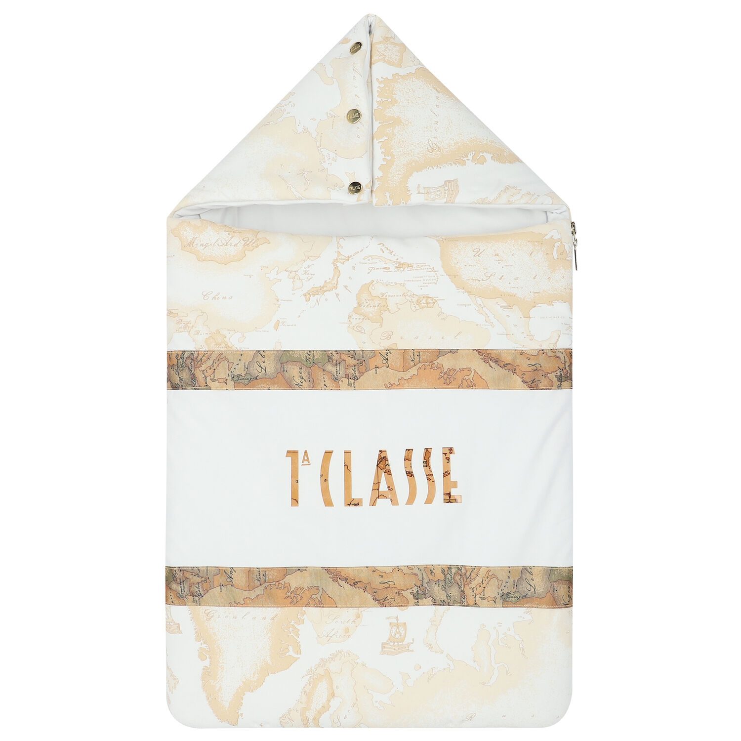 White & Beige Geo Map Logo Baby Nest, 1, hi-res