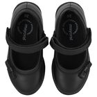 Girls Black Leather Shoes, 1, hi-res