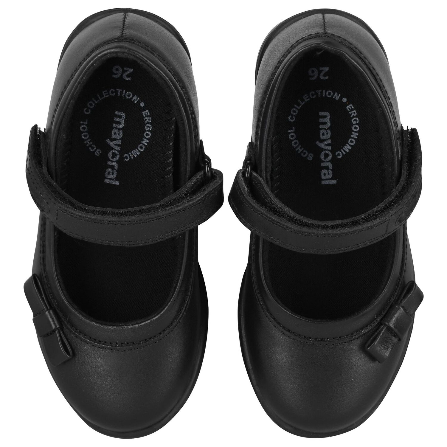 Girls Black Leather Shoes, 1, hi-res image number null