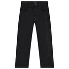 Boys Black Logo Jeans, 1, hi-res