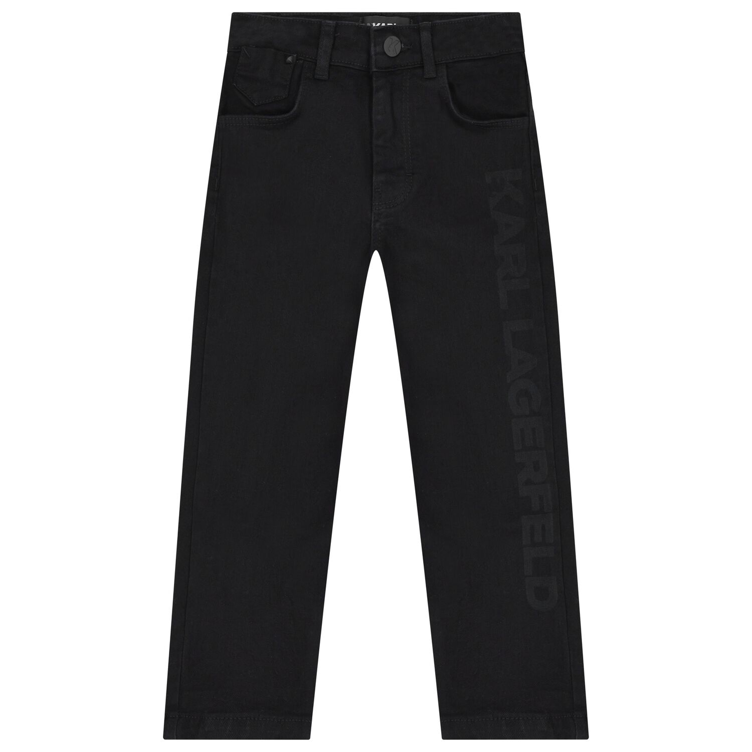 Boys Black Logo Jeans, 1, hi-res image number null