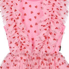 Girls Pink Tulle Heart Dress, 1, hi-res