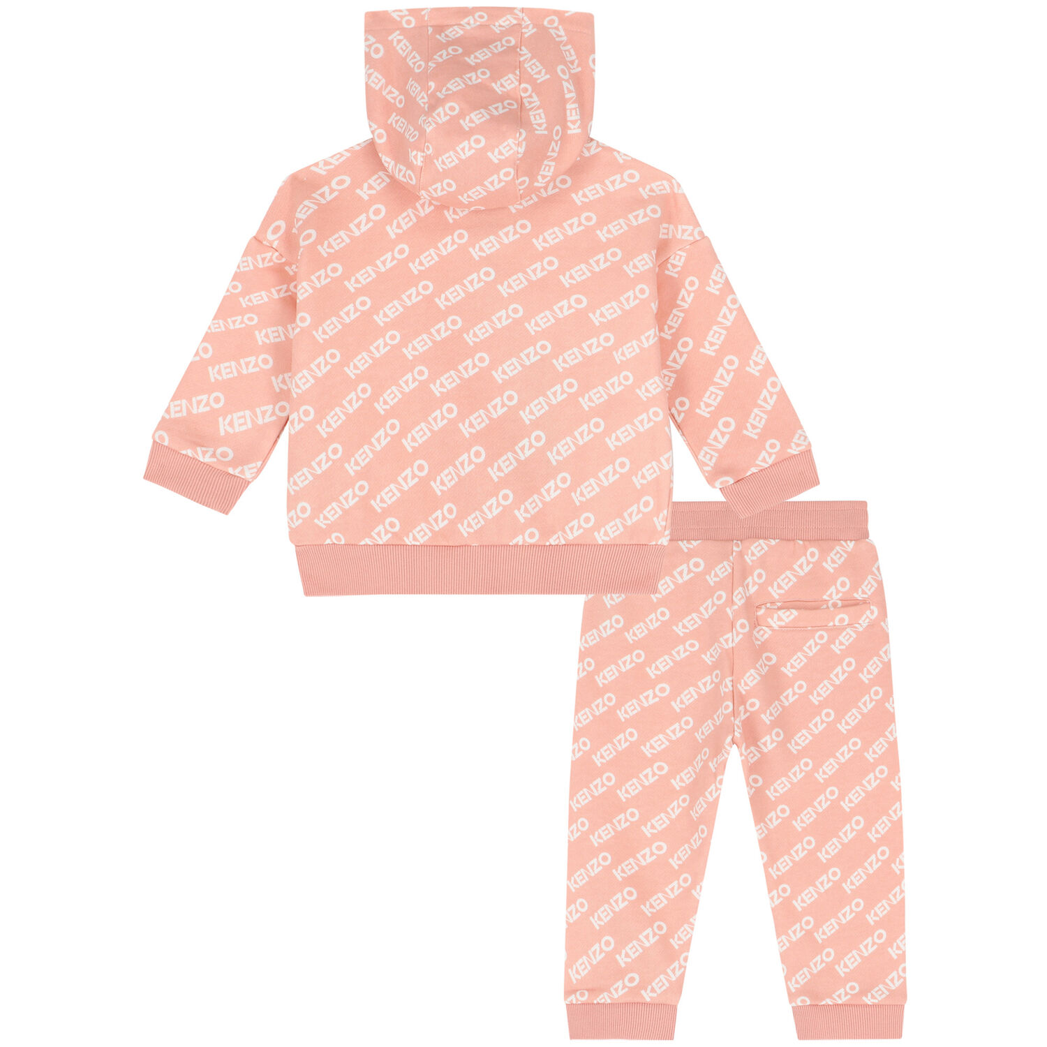 Younger Girls Pink Logo Tracksuit, 1, hi-res