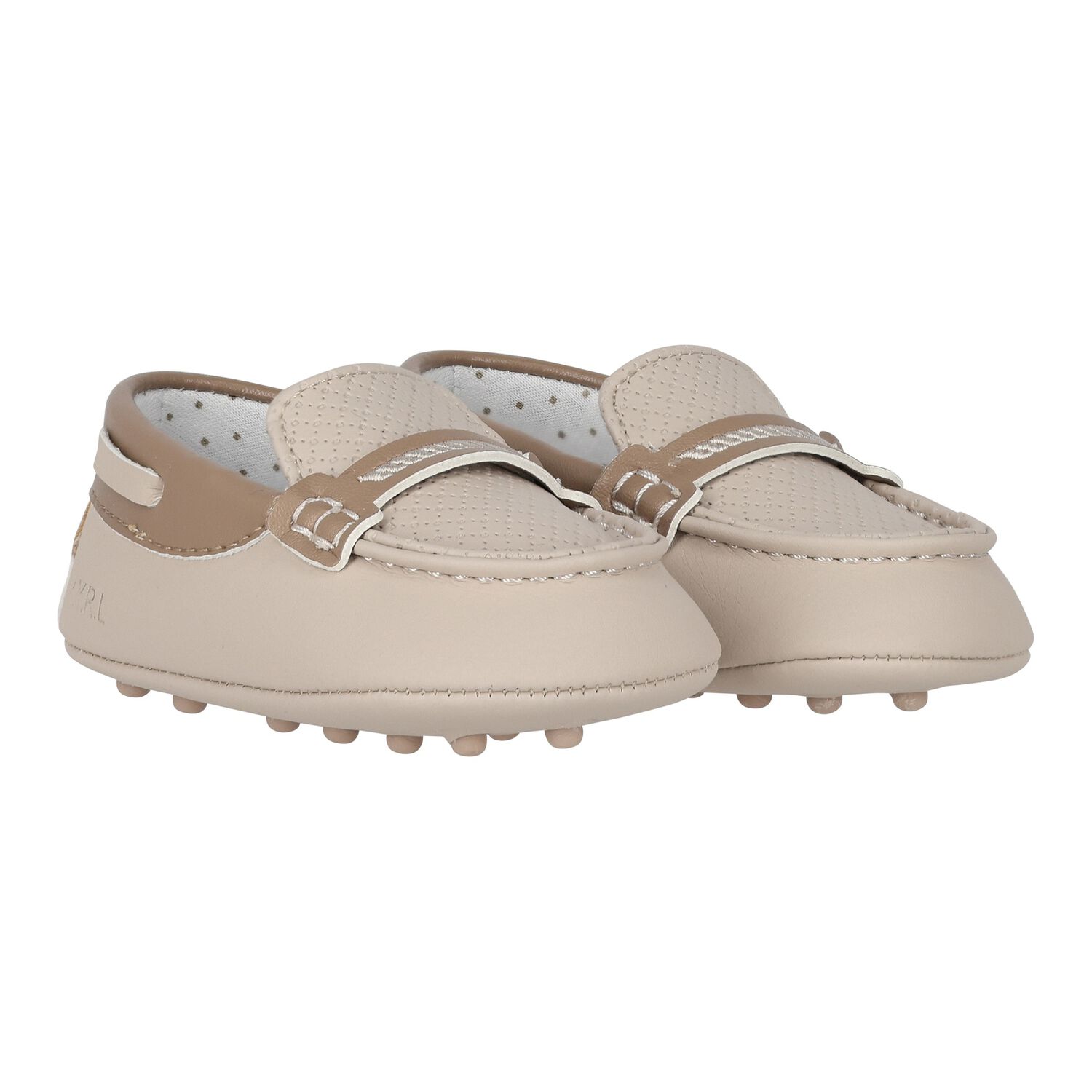 Baby Boys Beige Moccasins, 1, hi-res