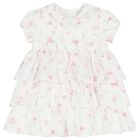 Baby Girls White & Pink Floral Dress Set, 1, hi-res