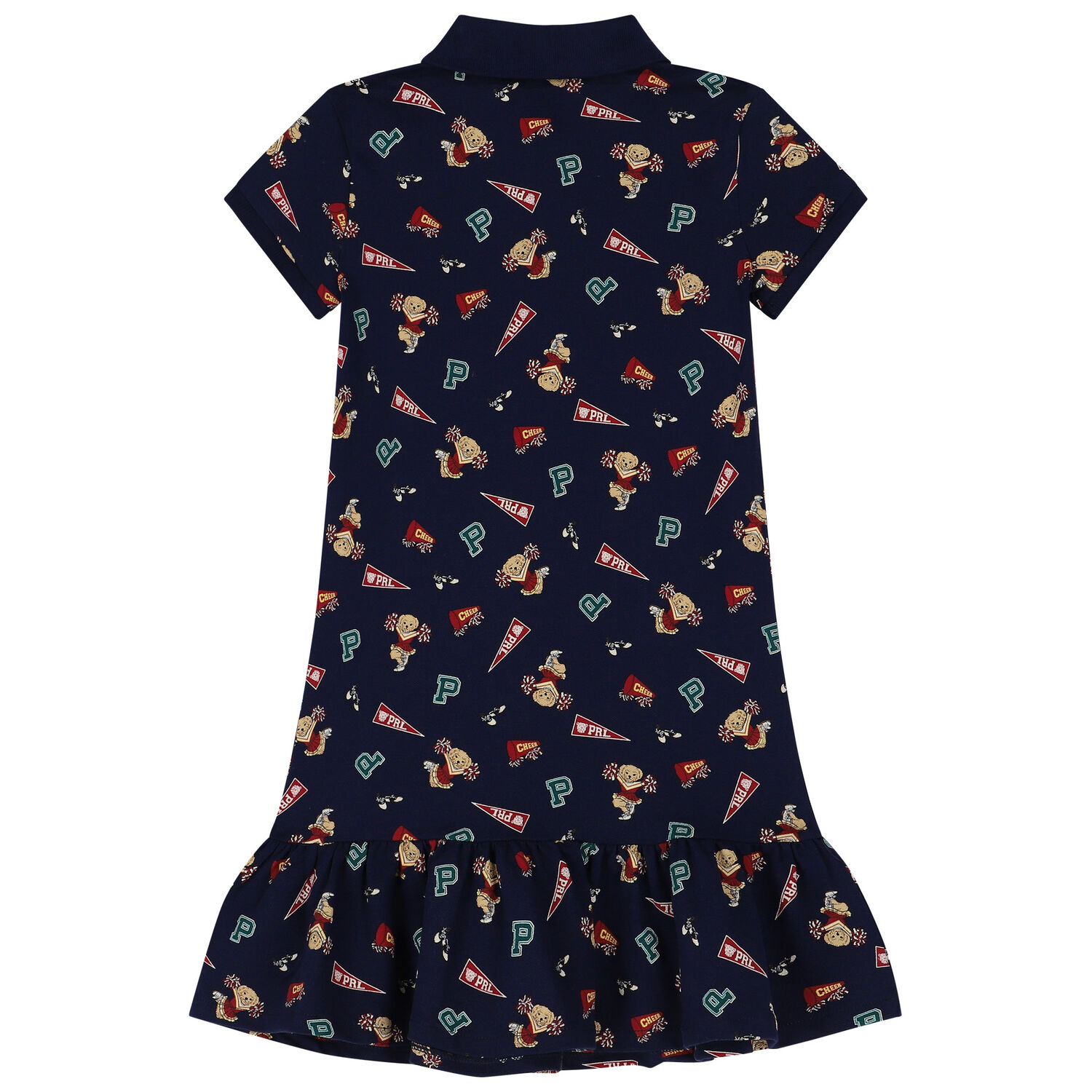 Girls Navy Blue Polo Dress, 1, hi-res