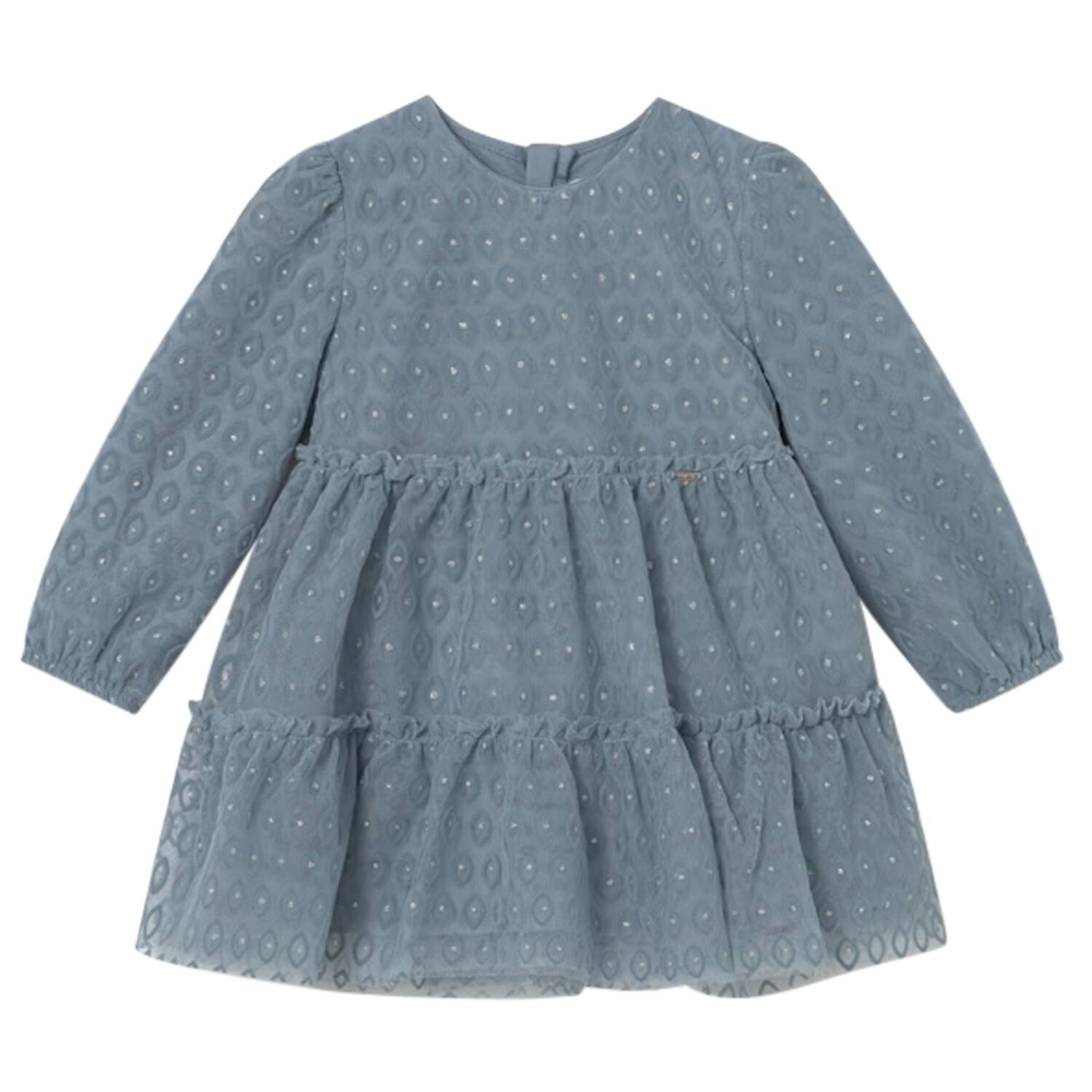Younger Girls Blue Tulle Dress, 3, hi-res