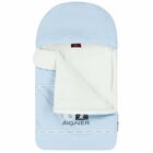 Baby Boys Blue & White Logo Nest , 1, hi-res