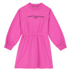 Girls Pink Logo Dress, 2, hi-res