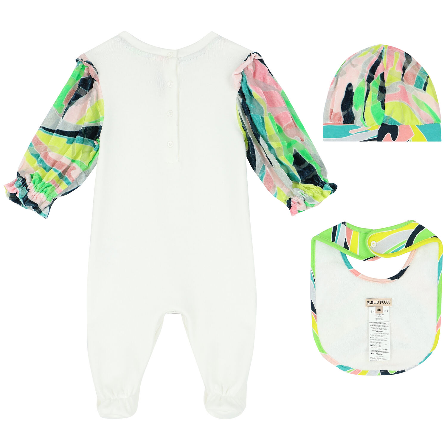 Baby Girls Multi-Colored Logo Babygrow Set, 1, hi-res