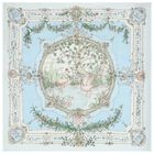 White & Blue Tapestry Brilliant Swaddle Carré Baby Blanket, 1, hi-res