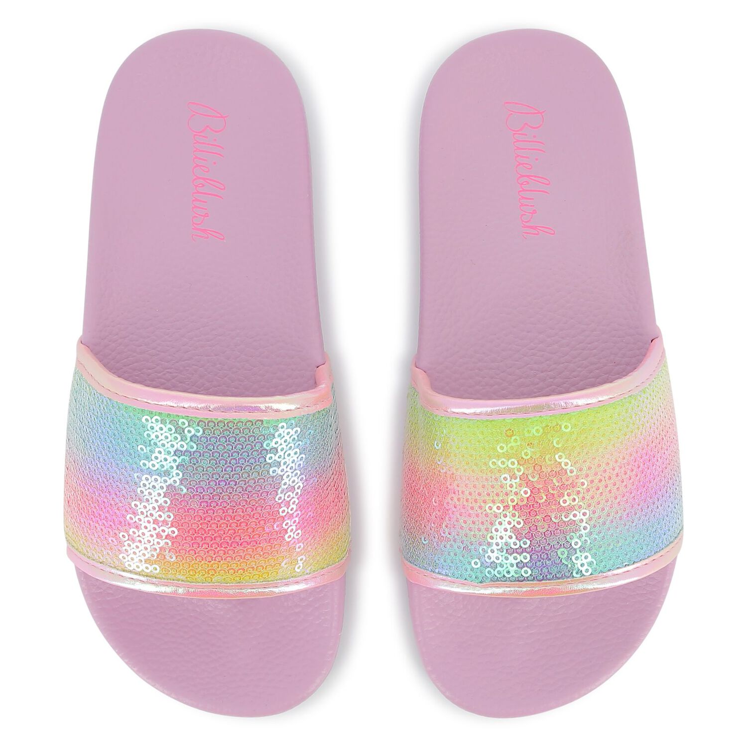Girls Pink Sequins Sliders, 1, hi-res image number null